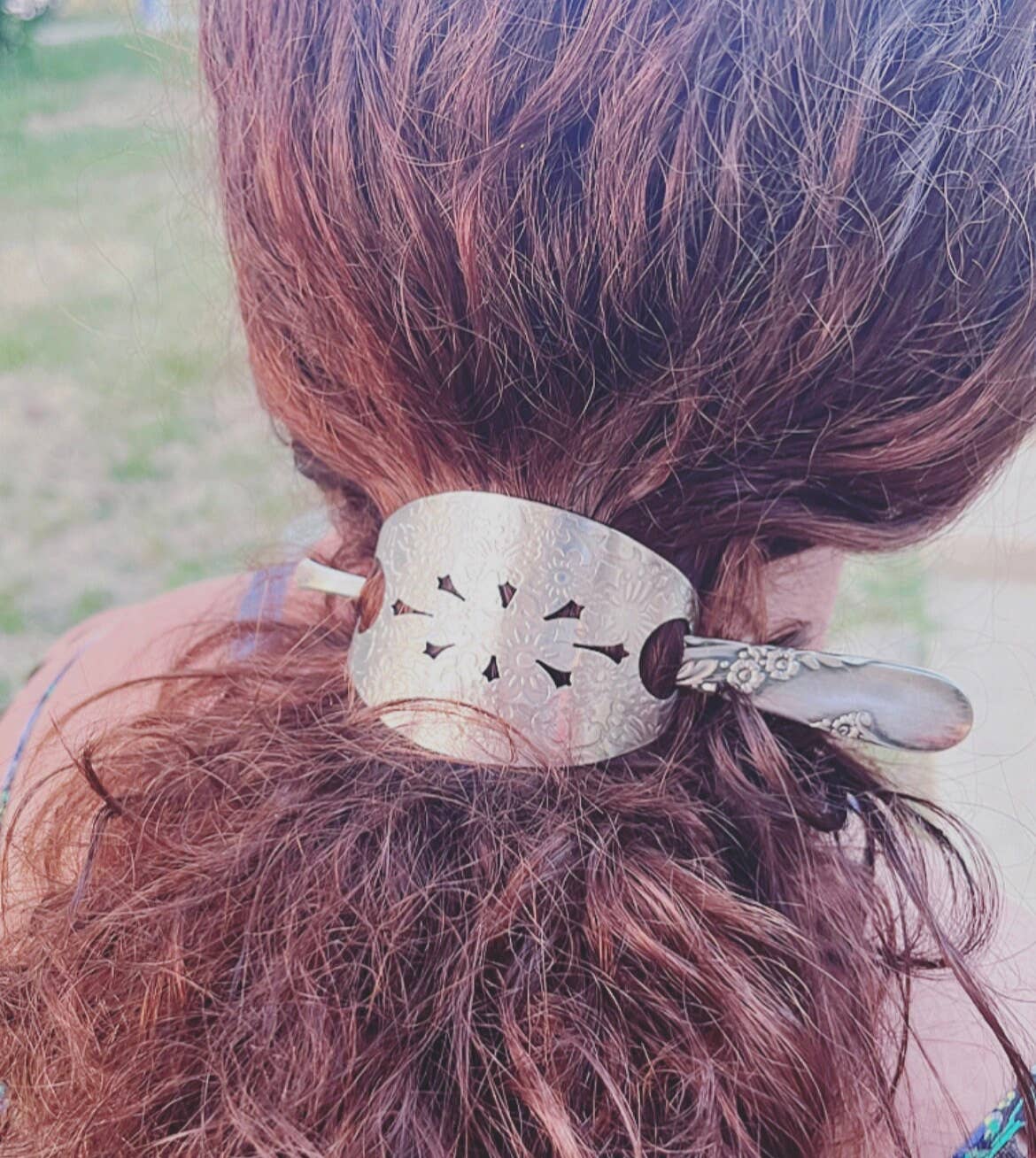 Handmade Vintage Silverware Hair Slide – Unique Hair Pin