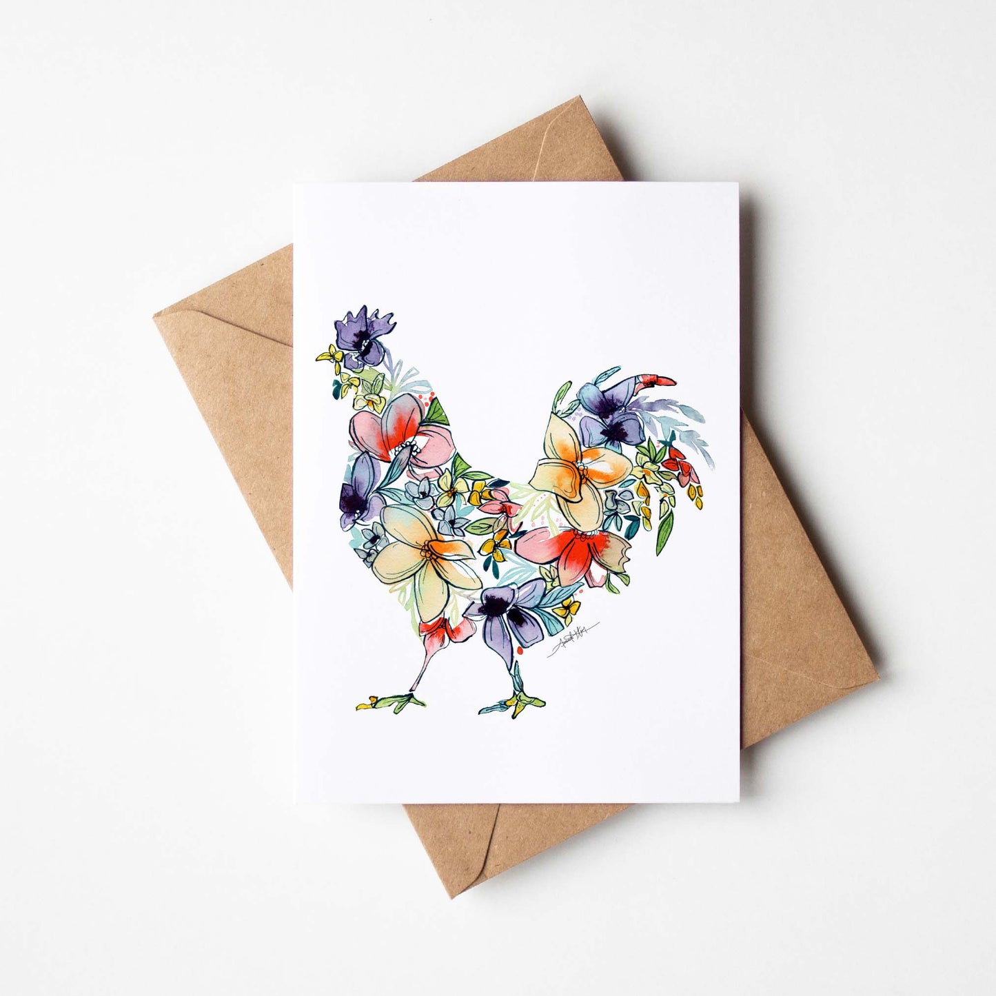 Chicken Single Note Card