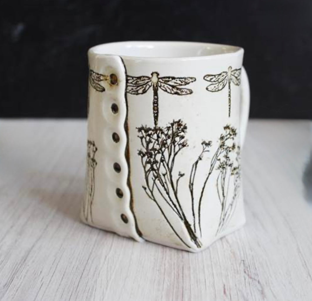White Dragon Fly Mug