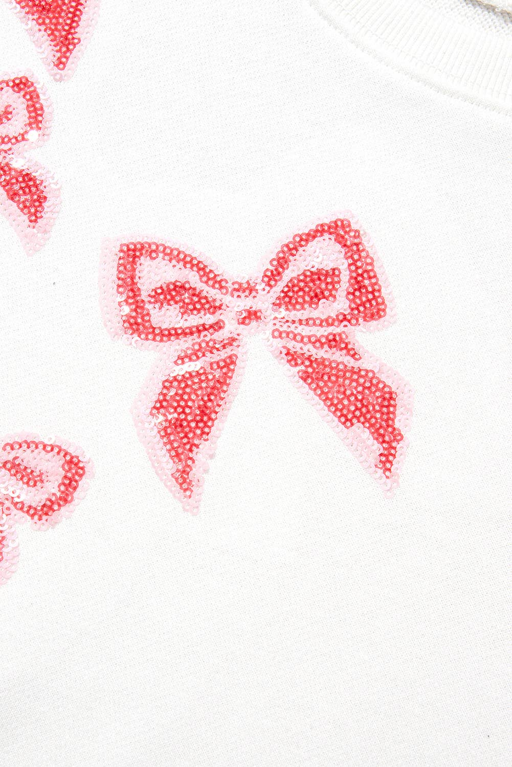 Valentine Bow Sequin Sweatshirt