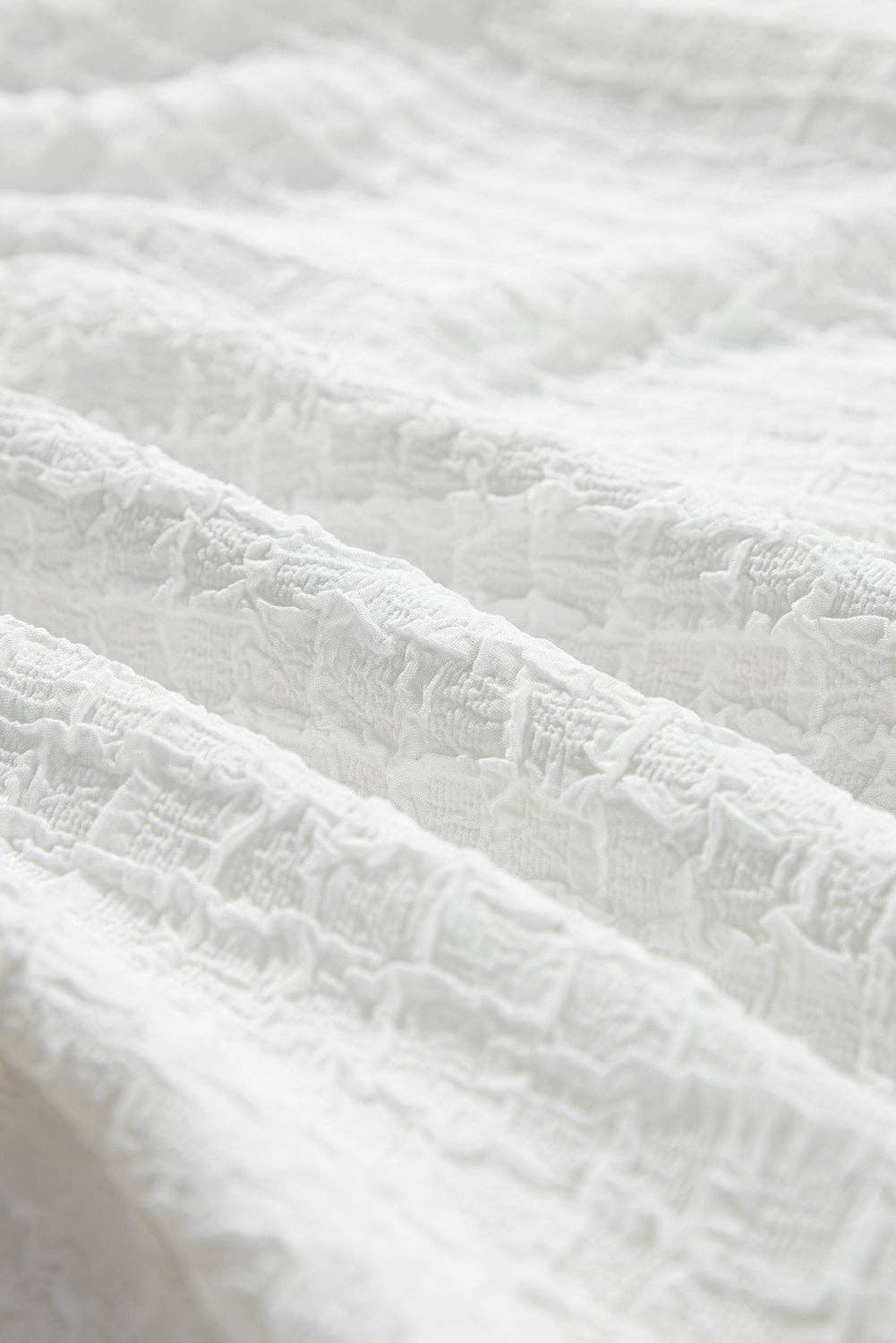 Textured Ruffle Sleeveless Summer Mini Dress