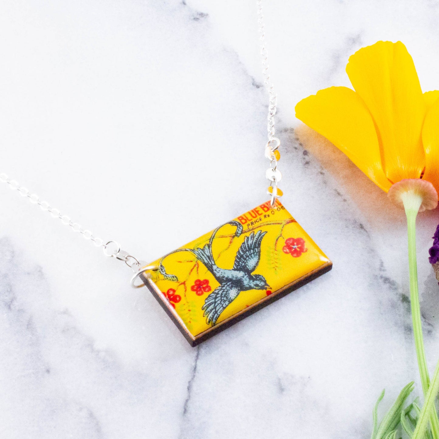 Vintage Japanese Matchbox Art Necklace