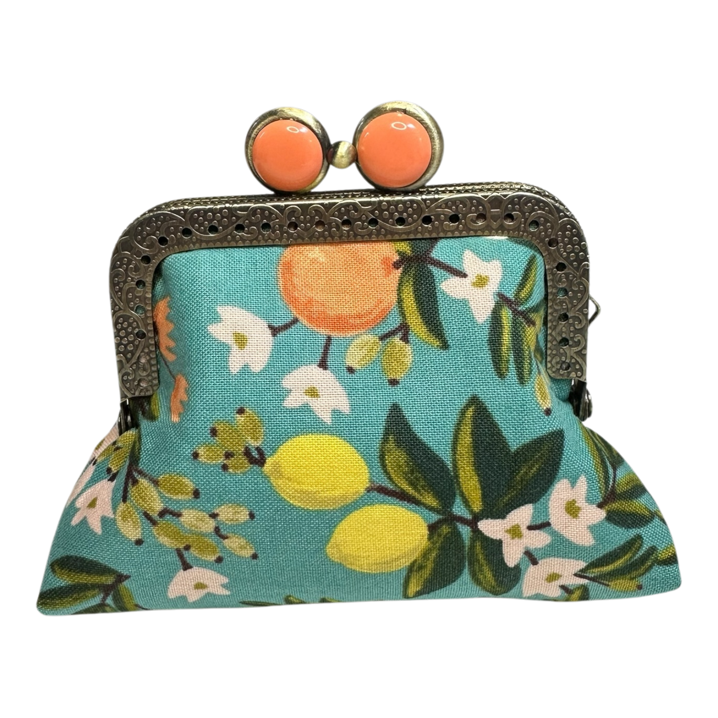 Mini Clutch Coin Purse - Citrus Teal