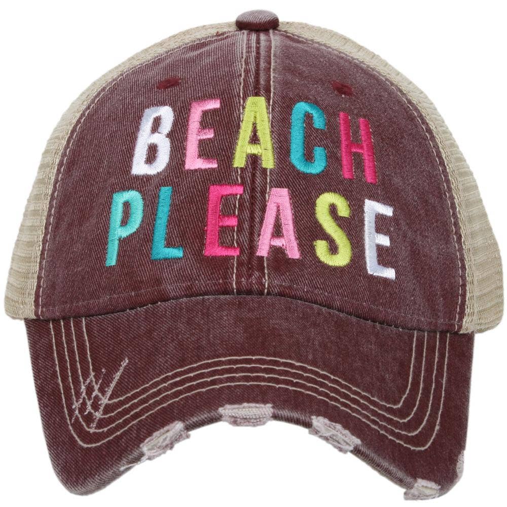 Beach Please Multicolored Trucker Hats