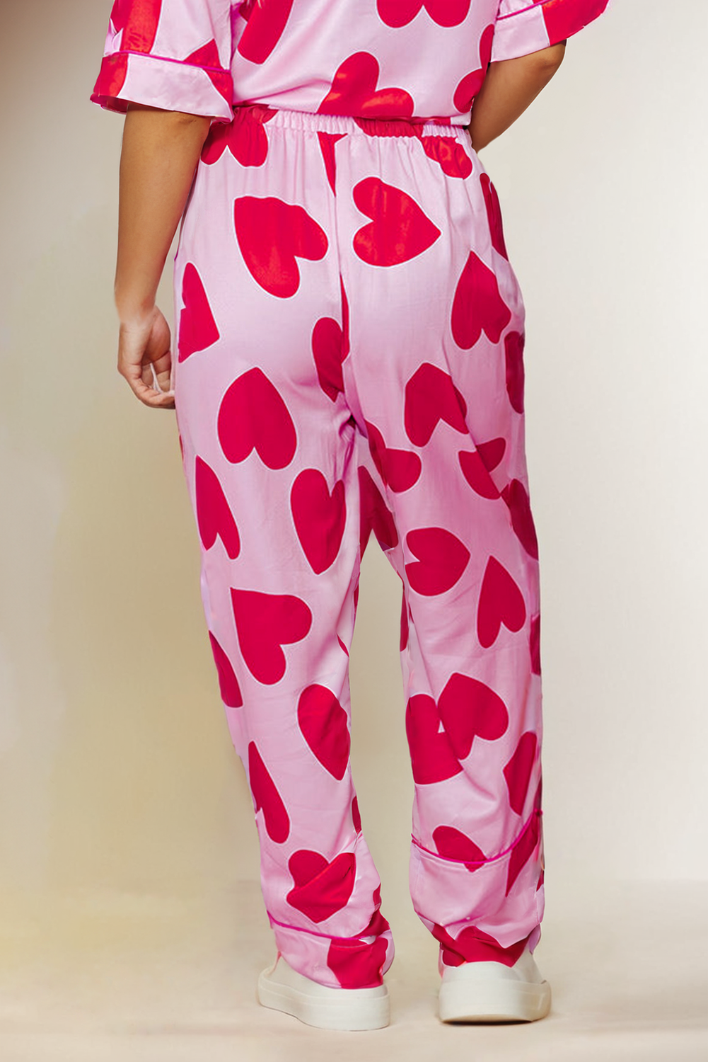 Valentines Heart Short Sleeve and Pants Pajamas Set