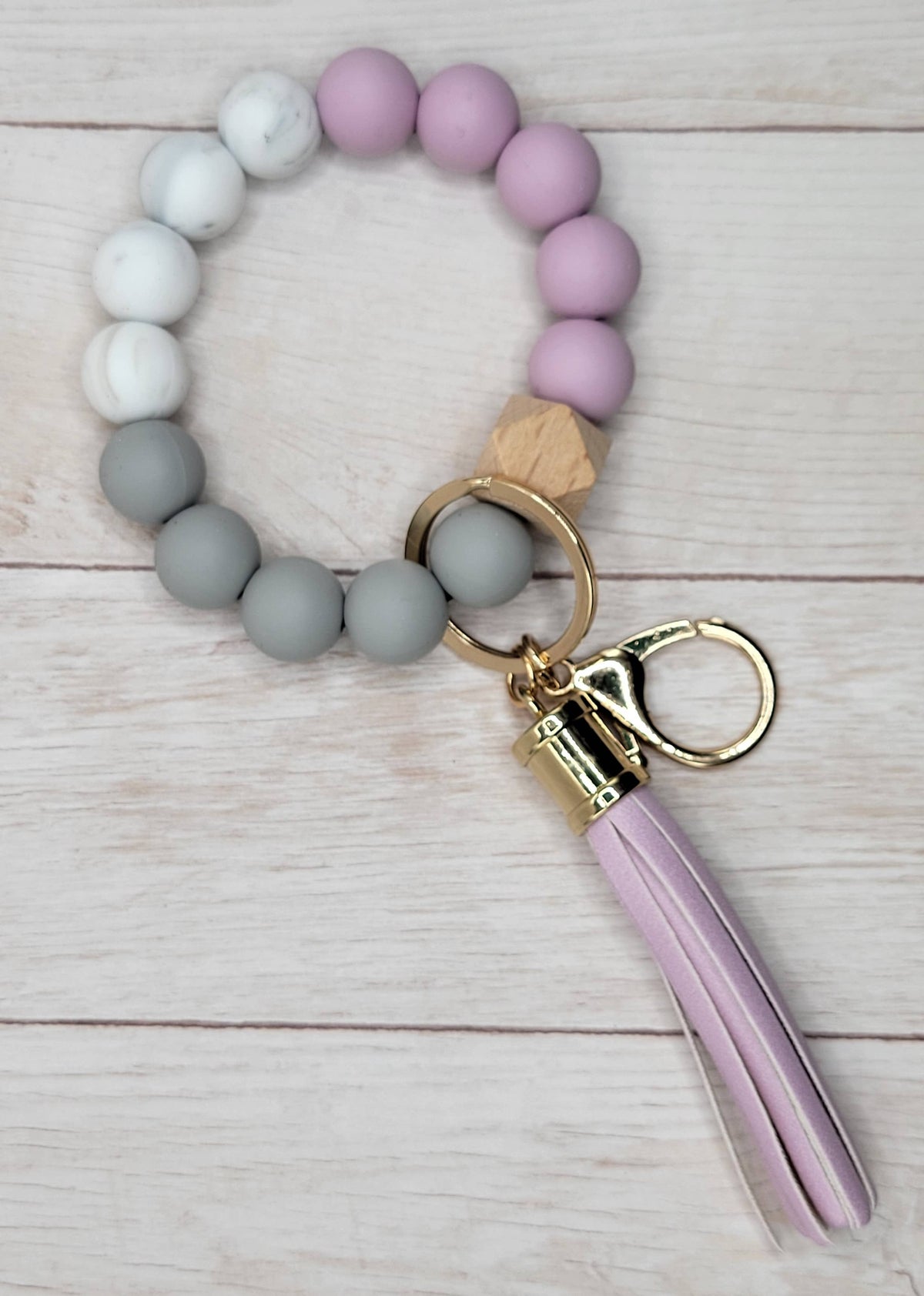 Lavender/ Grey Silicone Wristlet