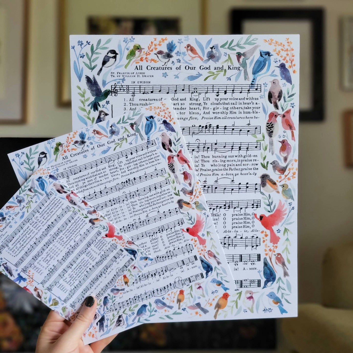 "All Creatures of our God and King" Hymn Art Print