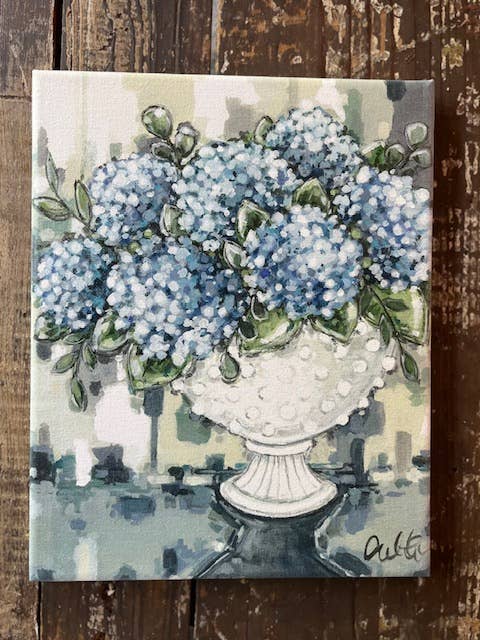 Blue hydrangea: 16x20