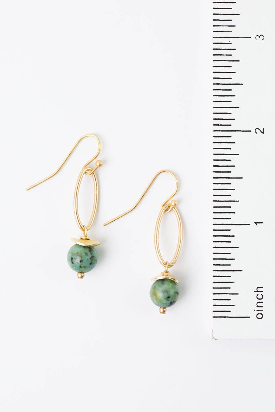 Tranquil Gardens African Turquoise Dangle Earrings