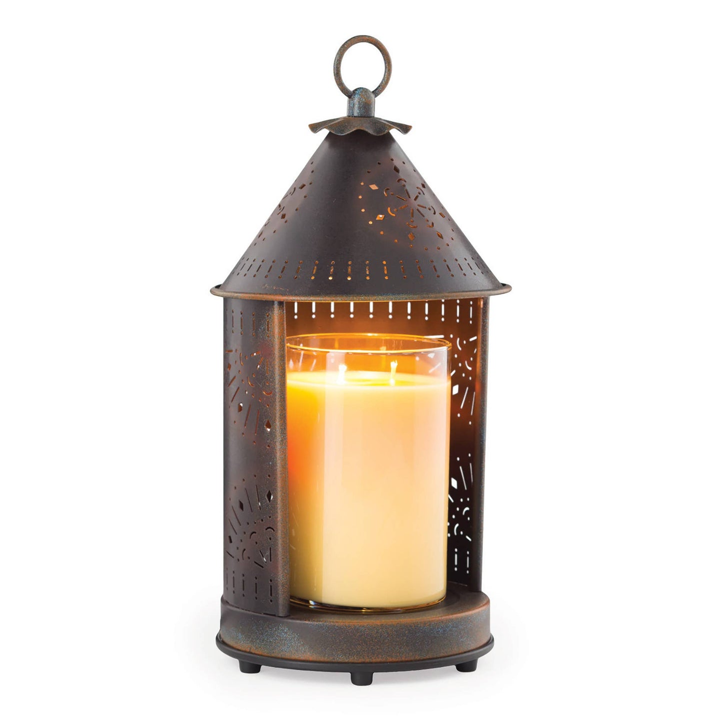 Tin Punched Candle Warmer Lantern