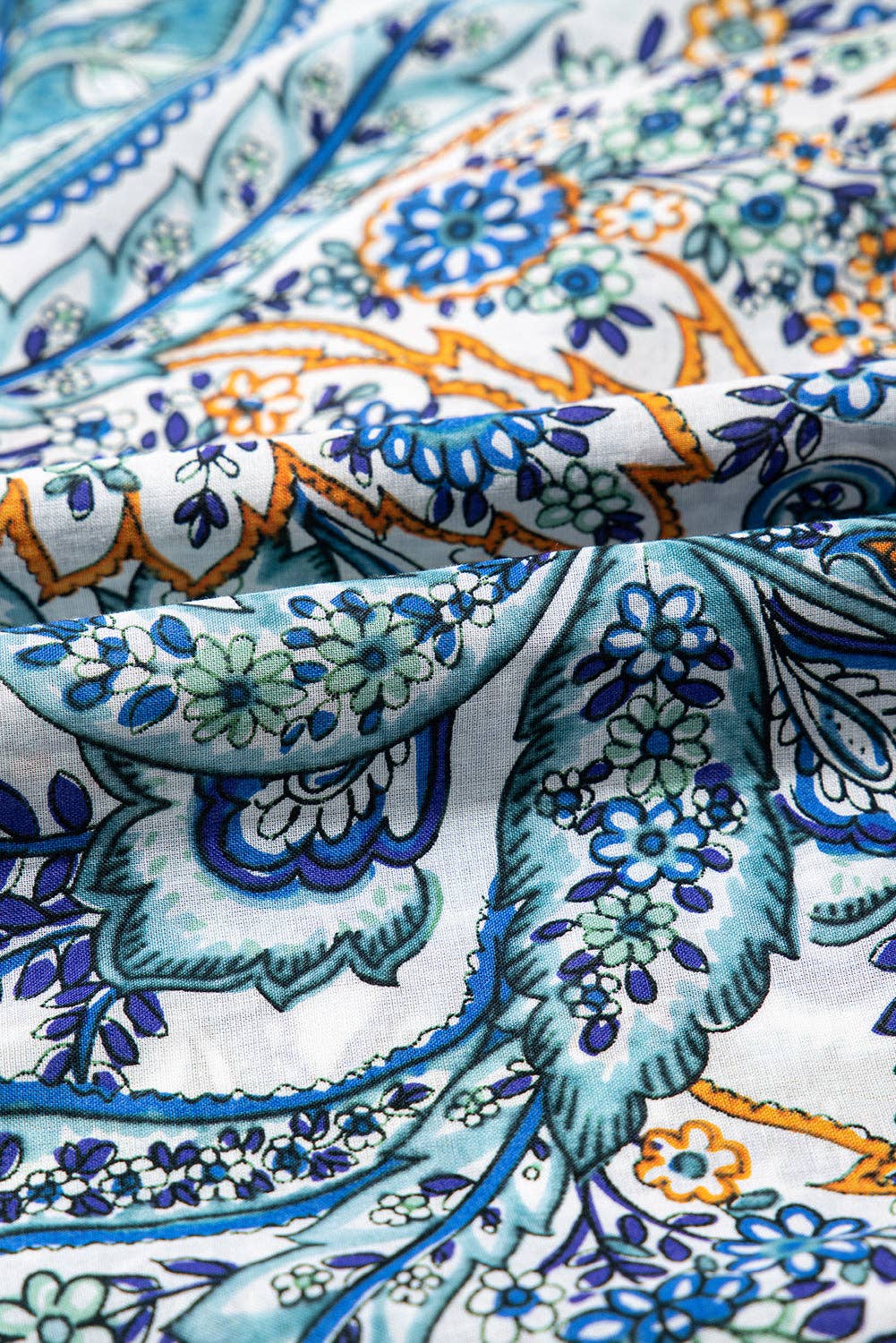 Boho Paisley Floral Summer Mini Dress