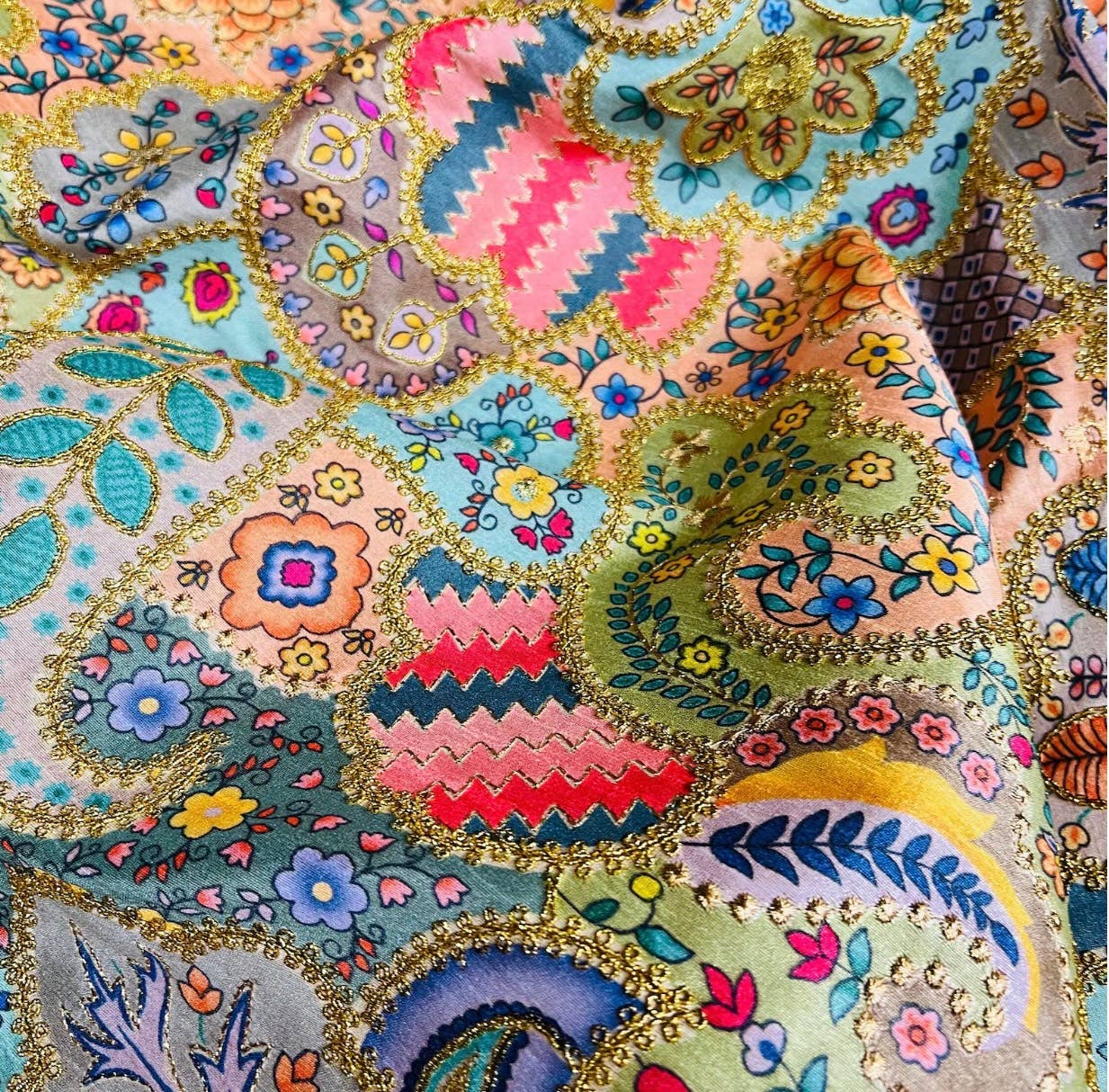 MIDI Clutch Purse - Embroidered Art Silk