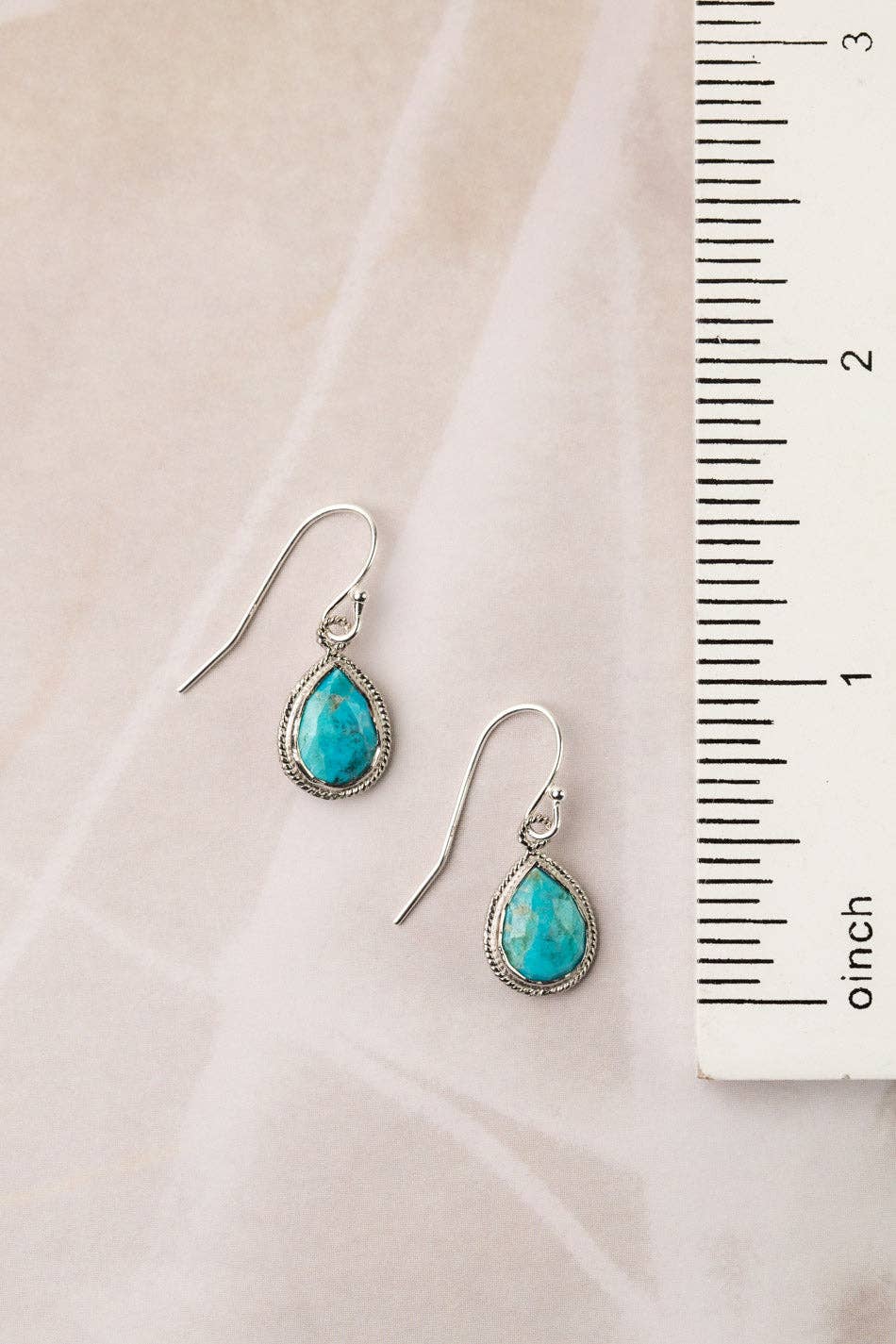 Favorites Silver Turquoise Simple Earrings
