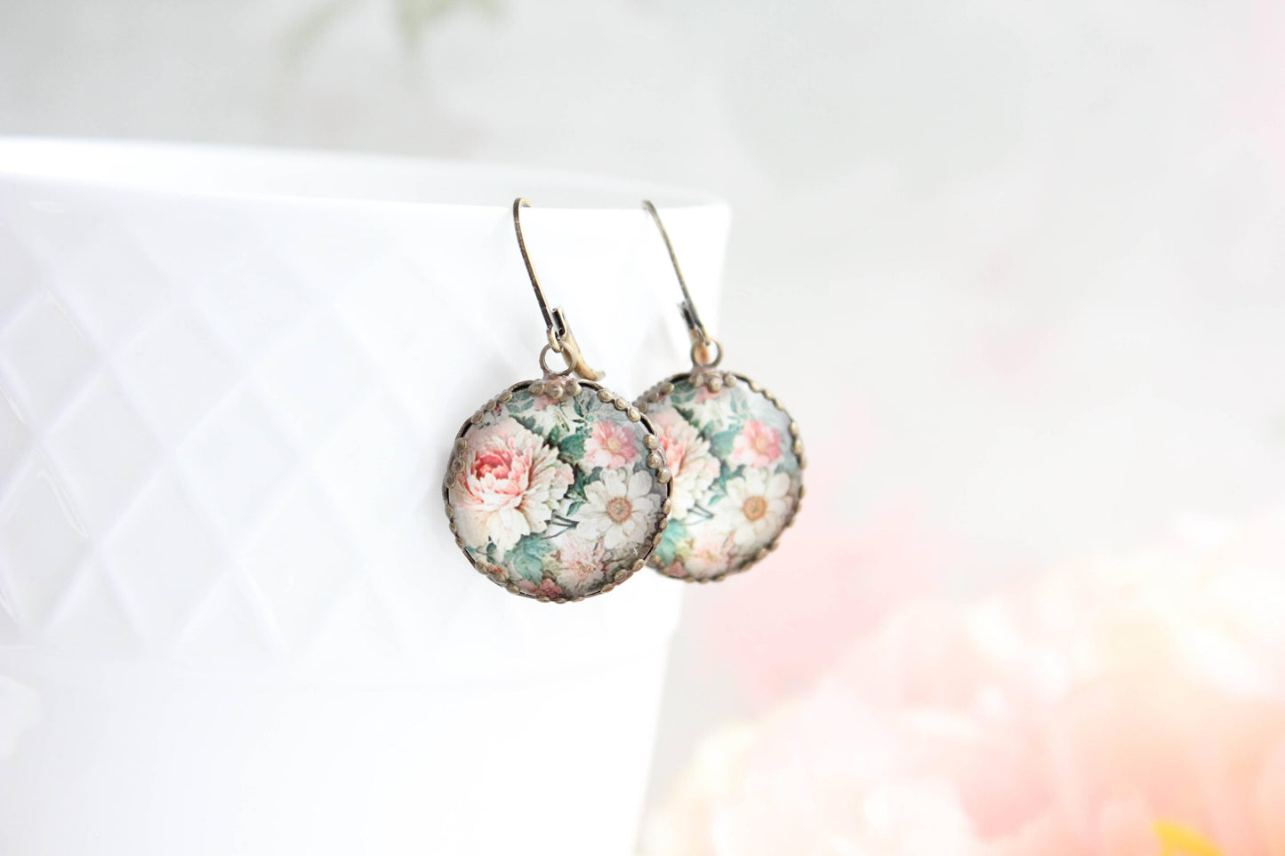 Flower Earrings- Peonies & Daisies