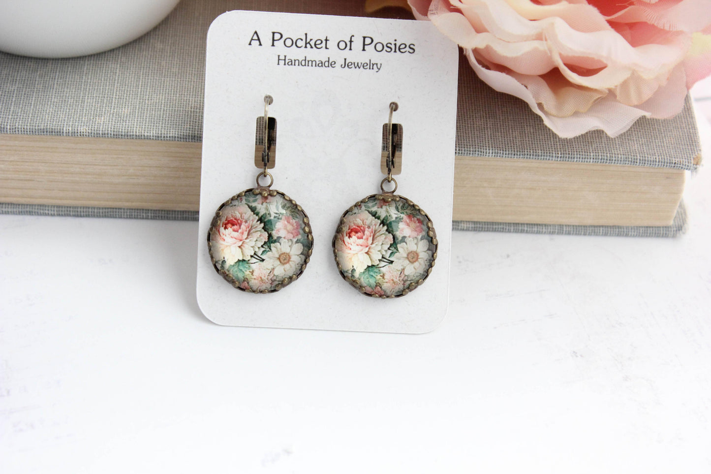 Flower Earrings- Peonies & Daisies