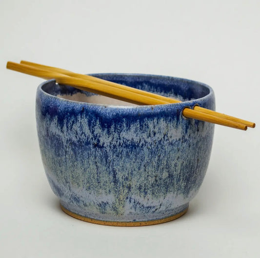 Handmade Stoneware Clay Rice/Noodle Bowl