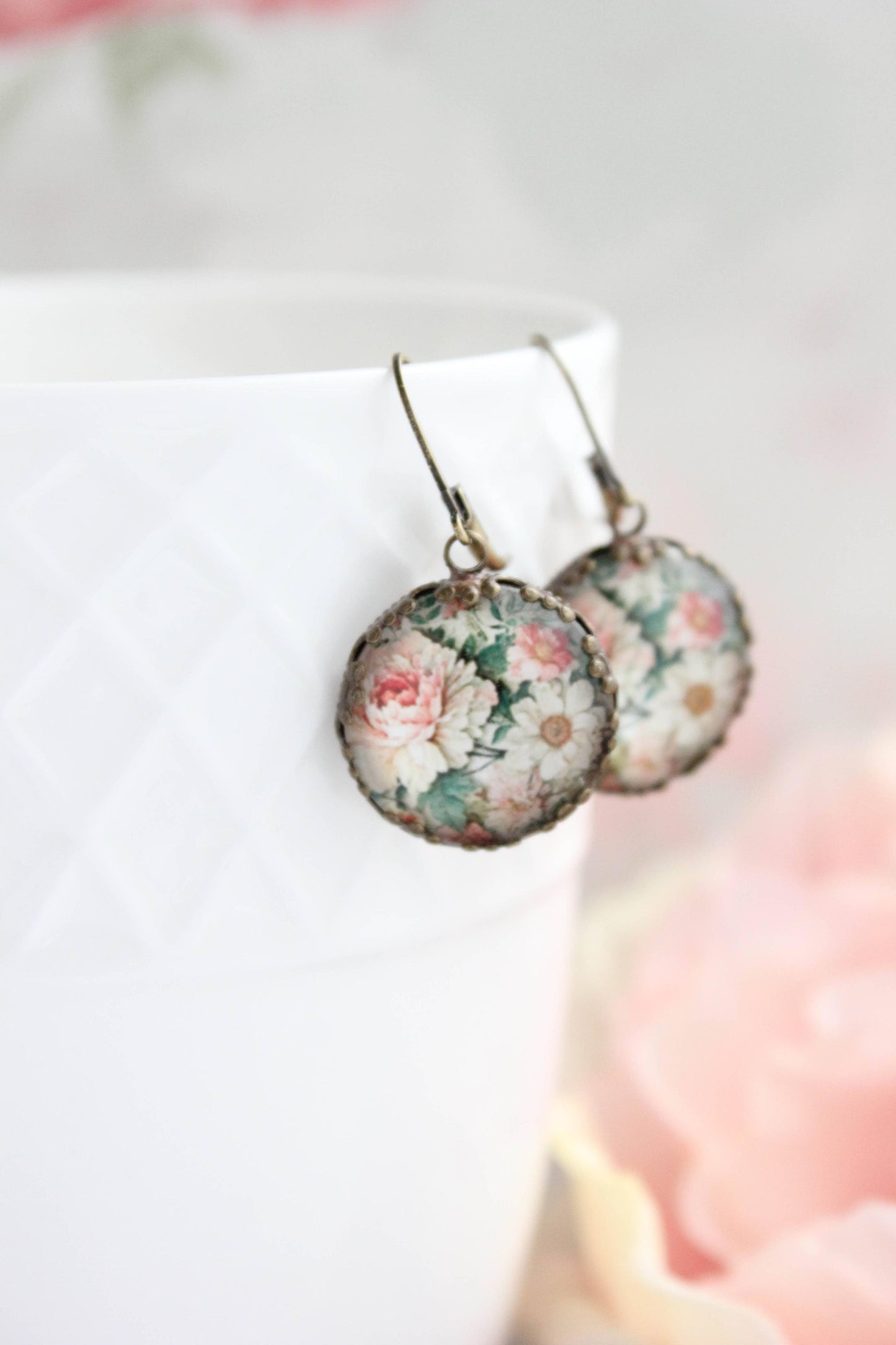 Flower Earrings- Peonies & Daisies