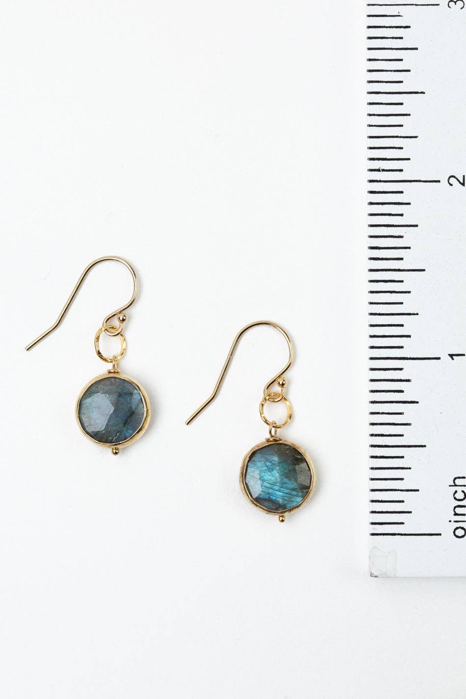 Blue Moon Labradorite Simple Earrings