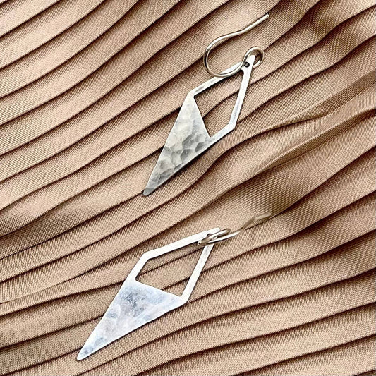 Handmade Romie Earrings: Silver Finish