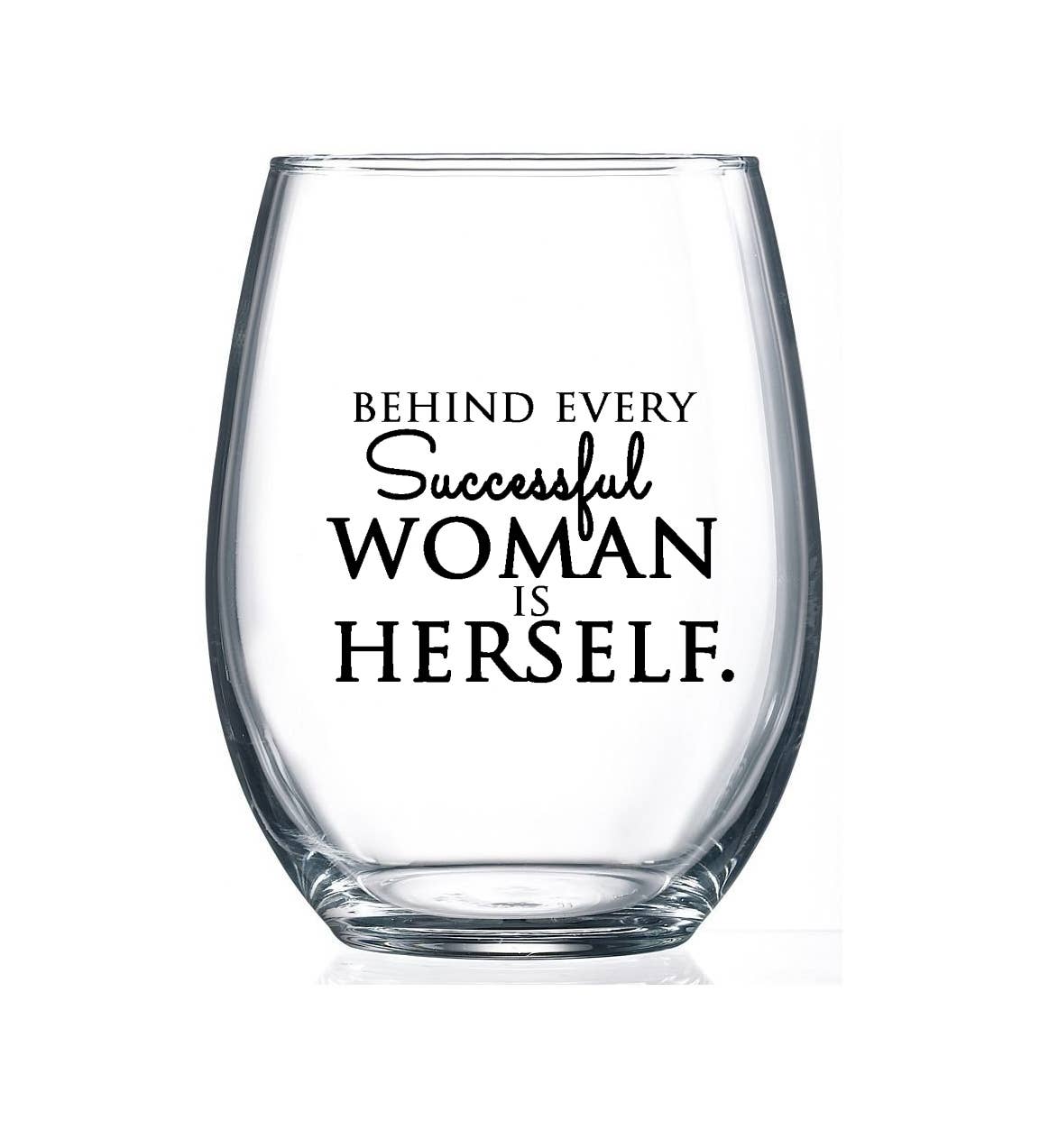 "Successful Women..." Stemless Wine Glass