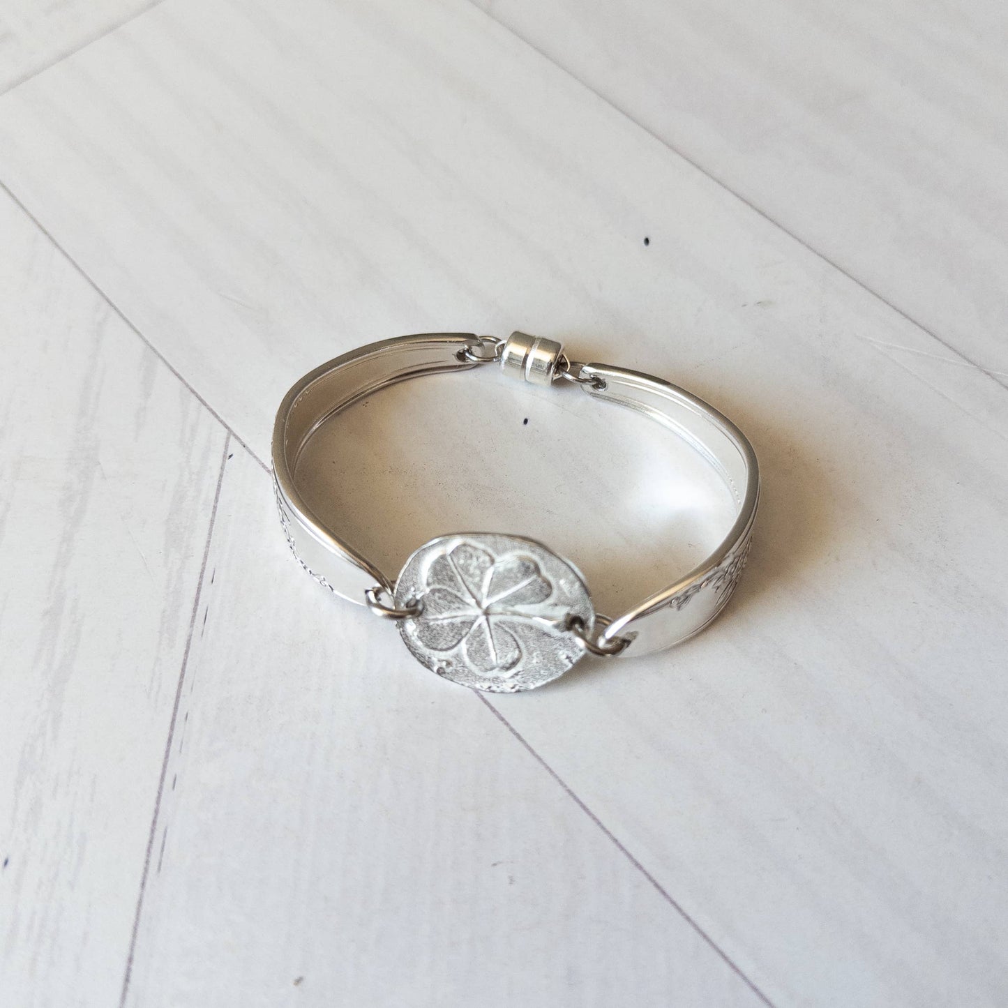 Four Leaf Clover Charm Center Bracelet