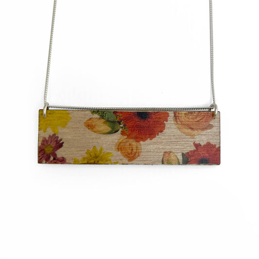 Wood Landscape Wallpaper Necklace