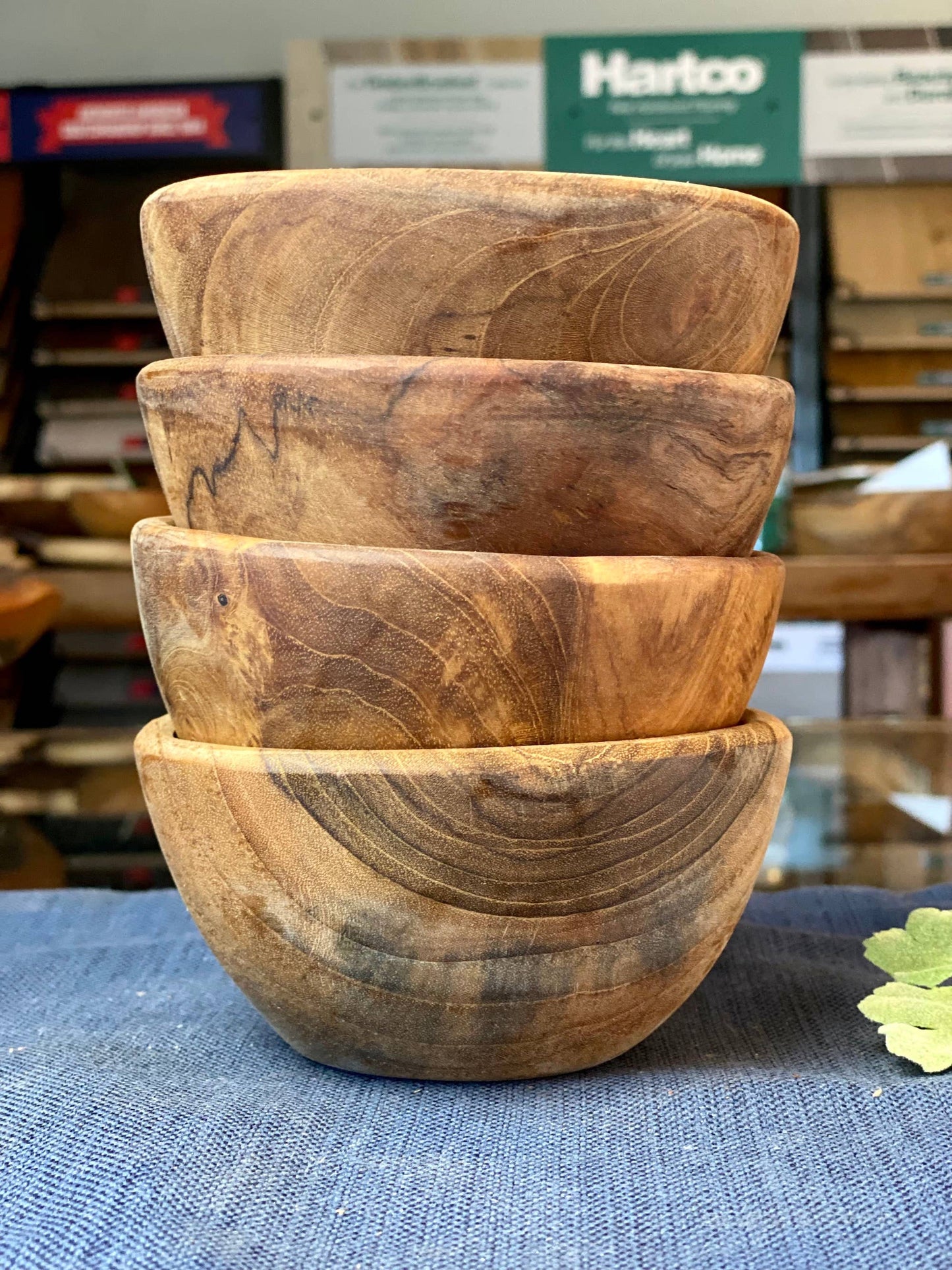 Snack Bowl - Live Edge Salvaged Teak Hand Carved Bowl