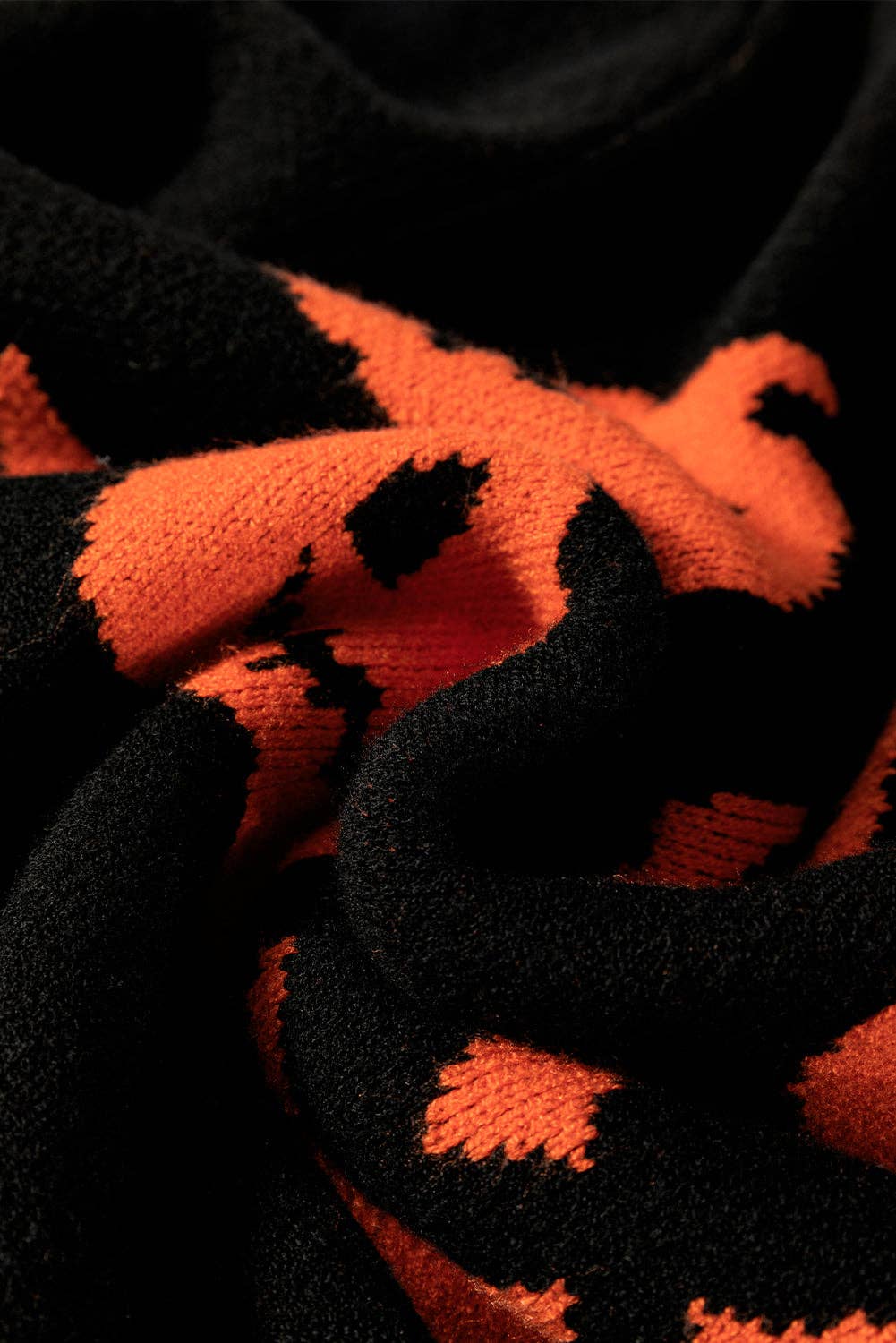Halloween Pumpkin Drop Shoulder Sweater