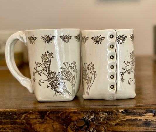 White Bee Mug
