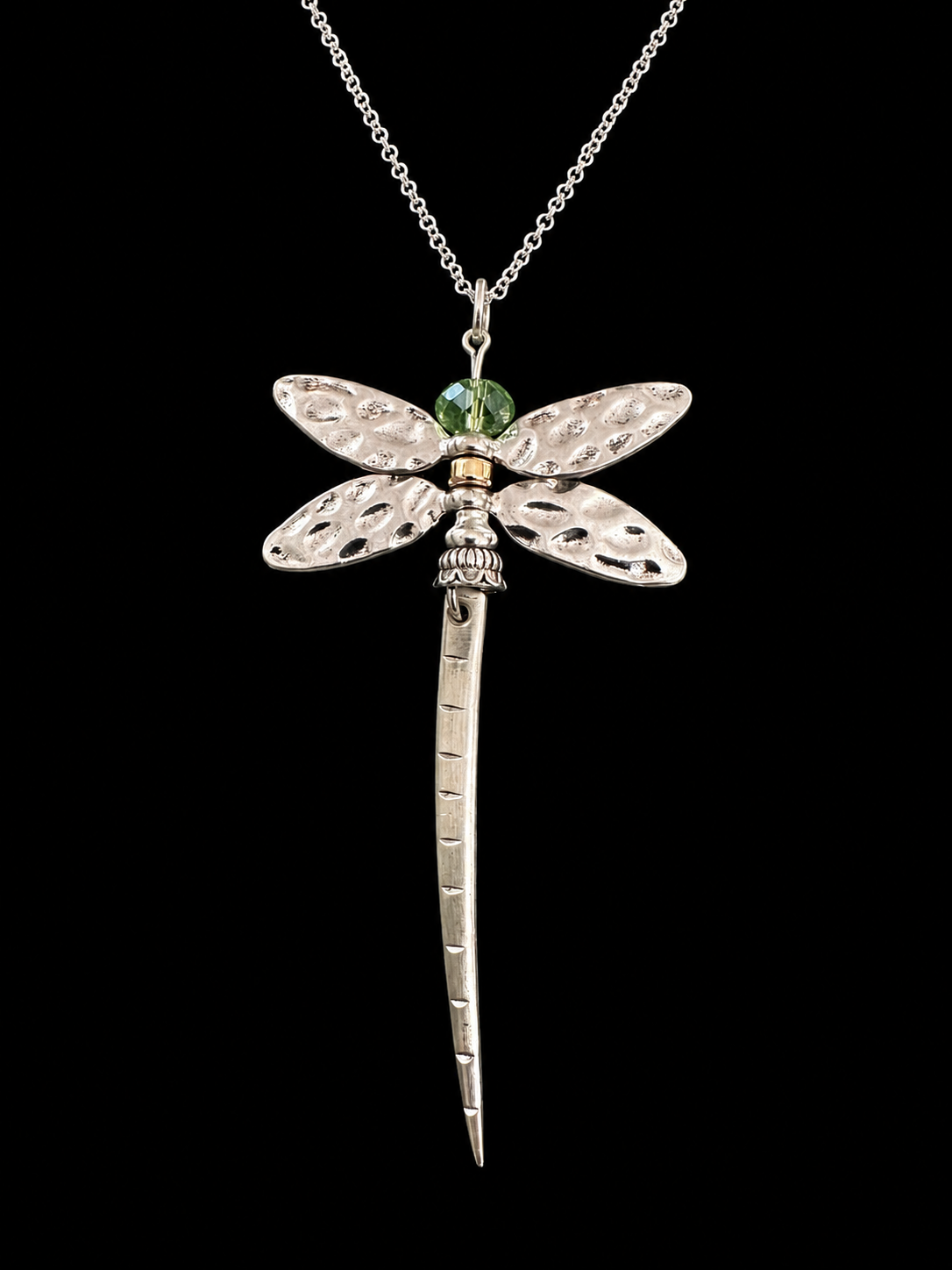 Dragonfly Pendant Necklace | Vintage Silverware Jewelry