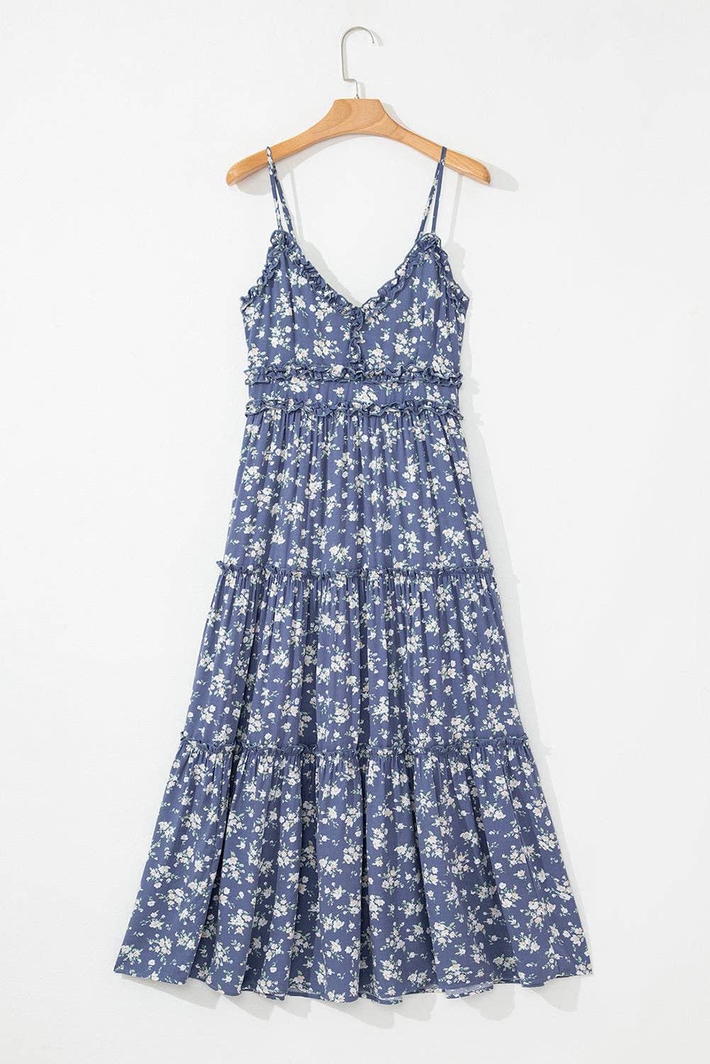 Floral Ruffle Spring Midi Dress