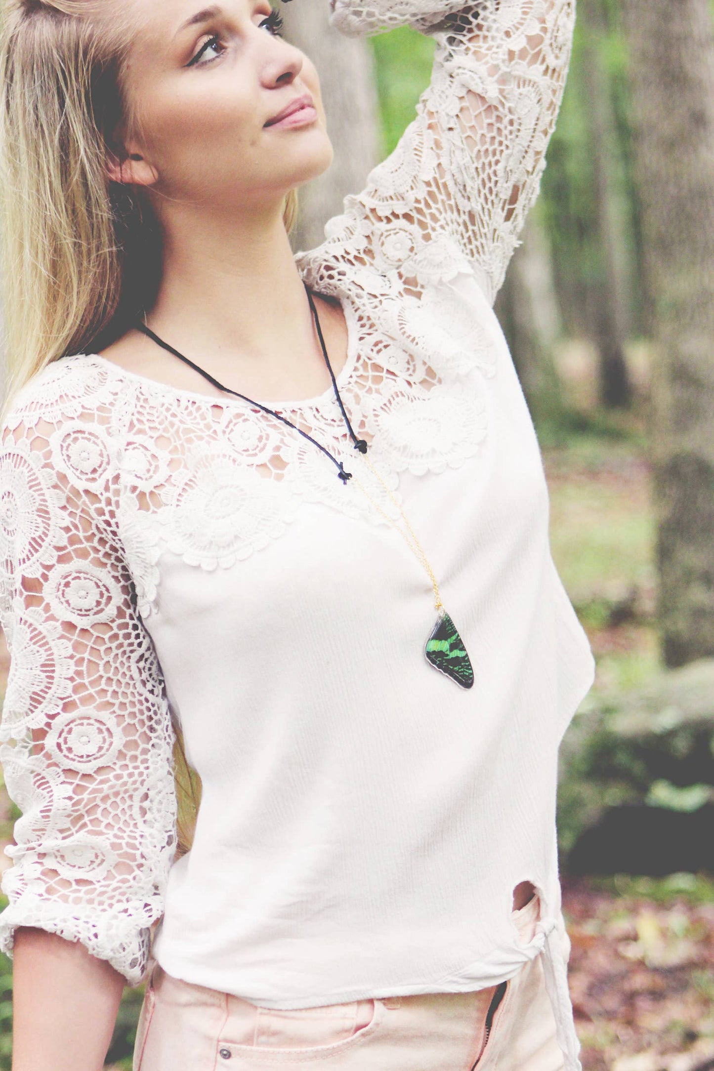 Sunset Moth Forewing Necklace
