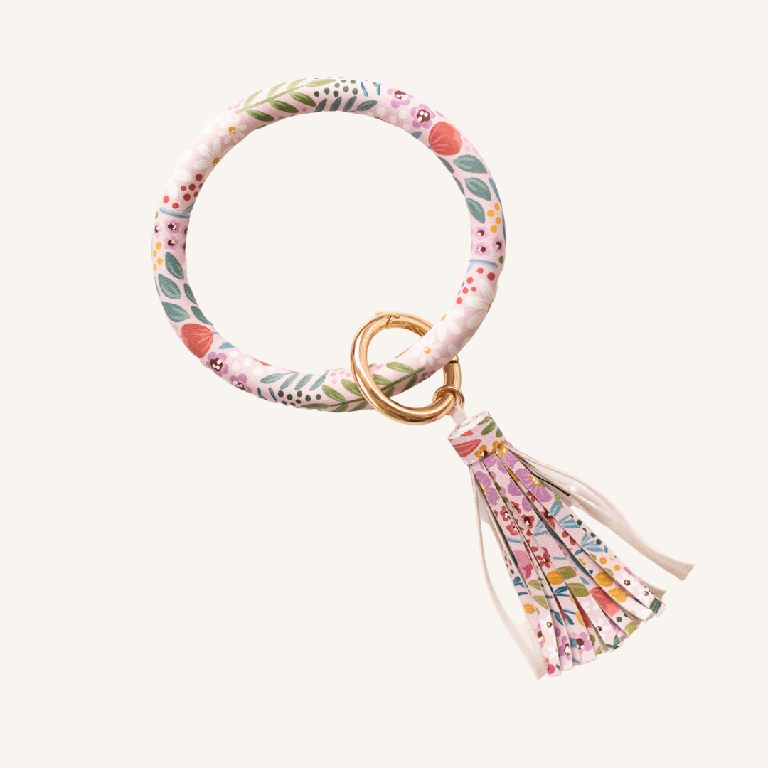 Summer Meadows Circle Wristlet Keyring