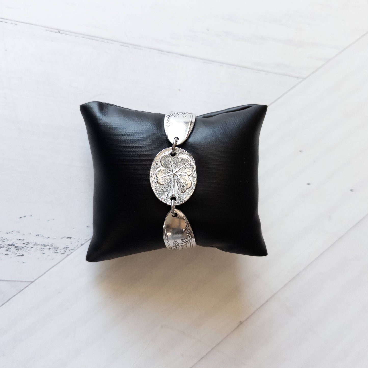 Four Leaf Clover Charm Center Bracelet