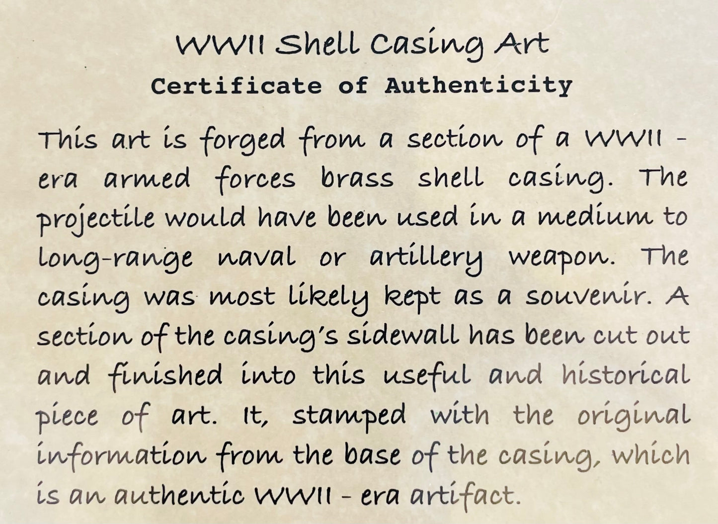 WWII Shell Casing Money Clips (w/o coin)