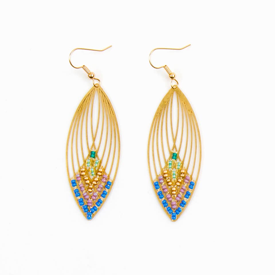 Swooping Oval Earring