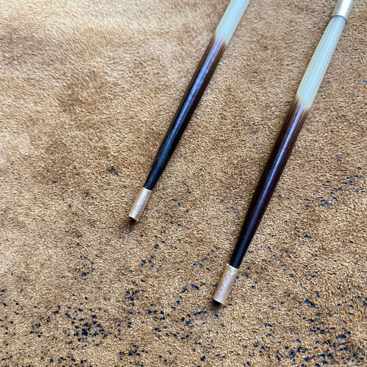 Porcupine Quill & Turquoise Earrings, with Silver Earwires