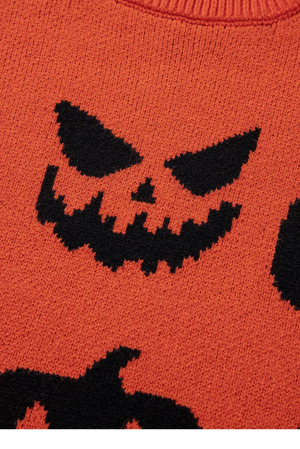 Halloween Pumpkin Drop Shoulder Sweater