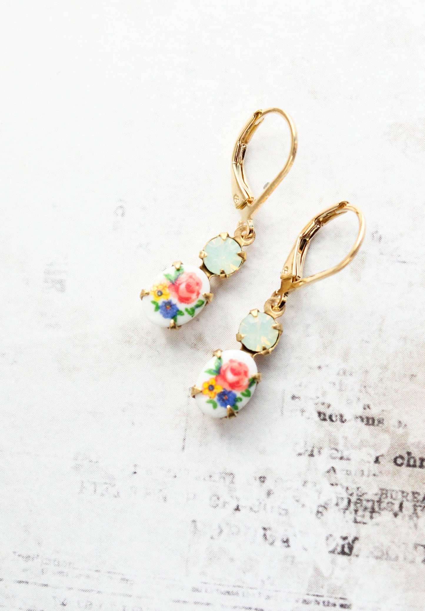 Little Floral Cameo Earrings