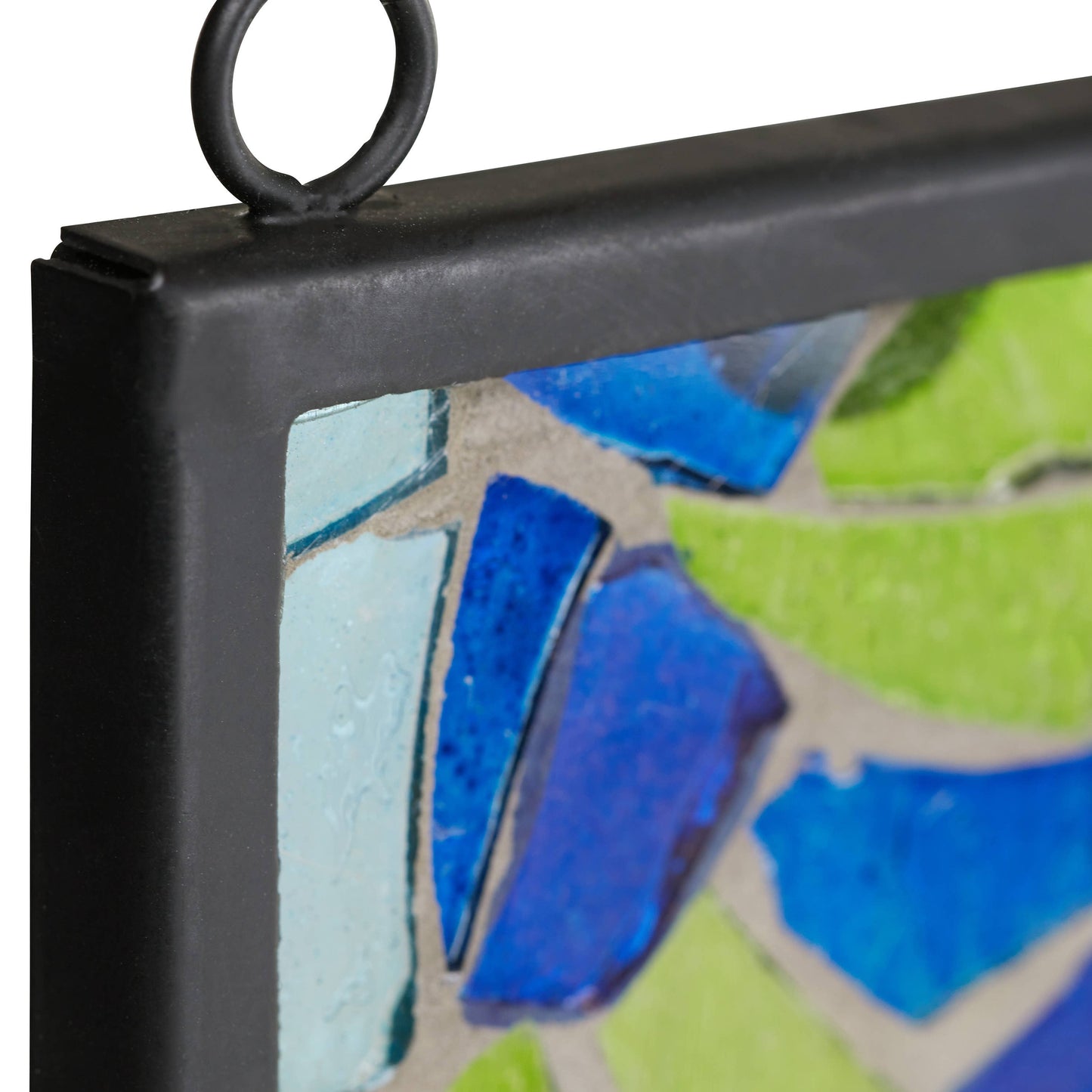 12"W Love Birds Mosaic Stained Glass Window Panel