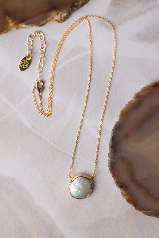 Pearl Focal Necklace 16.5-18.5"