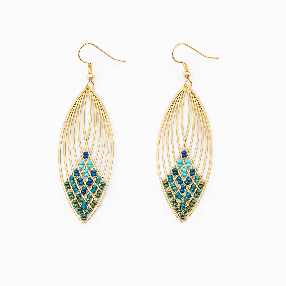 Swooping Oval Earring