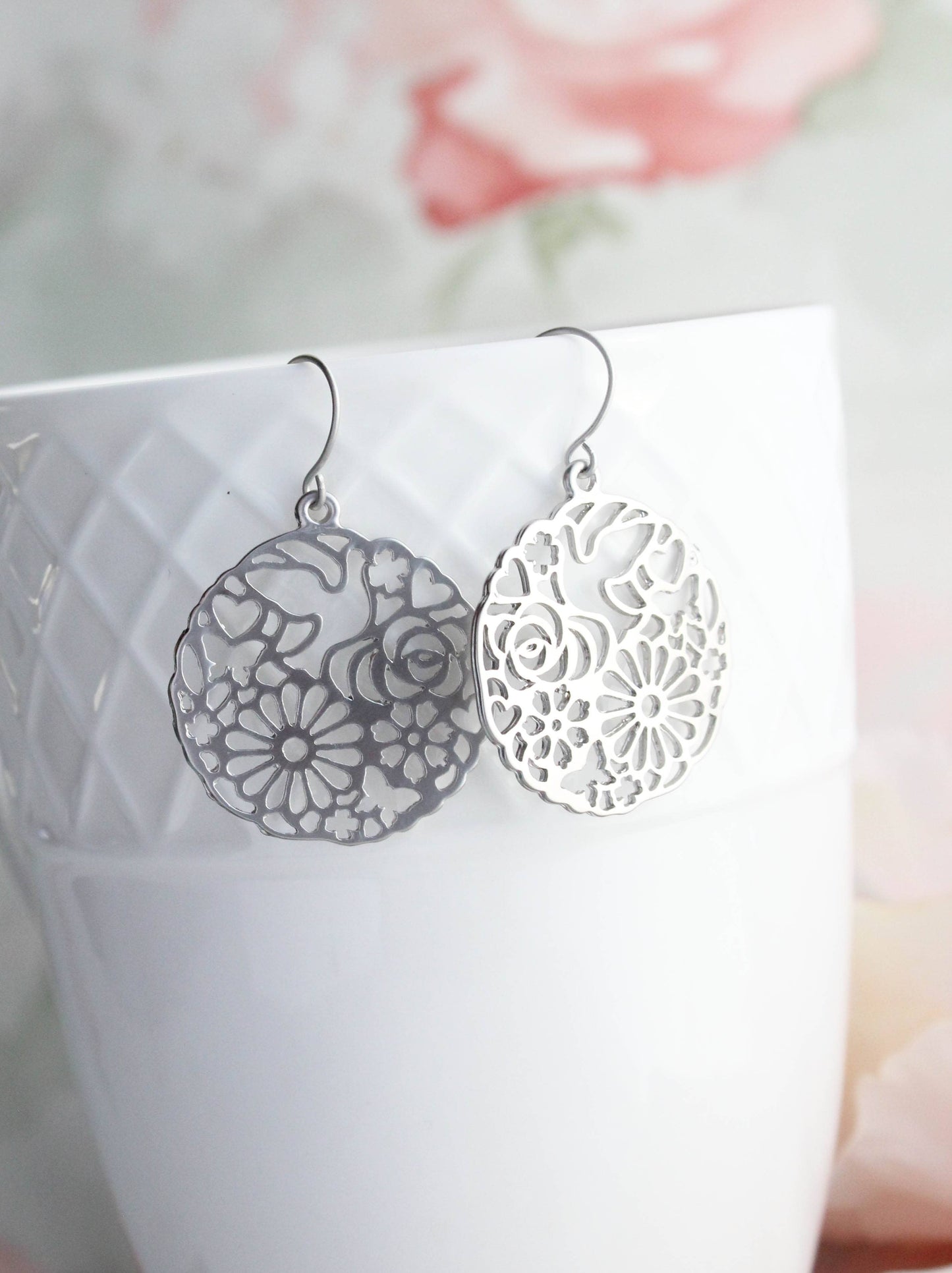 Floral Garden Filigree Earrings