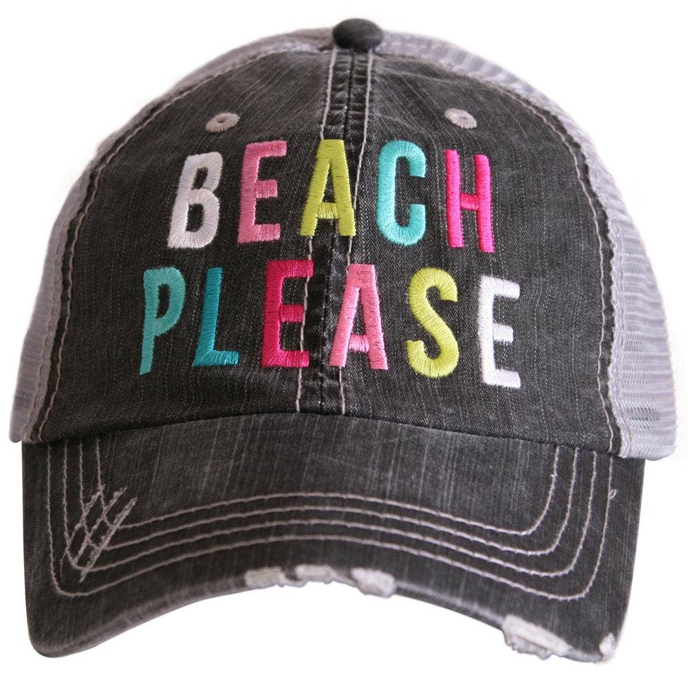 Beach Please Multicolored Trucker Hats