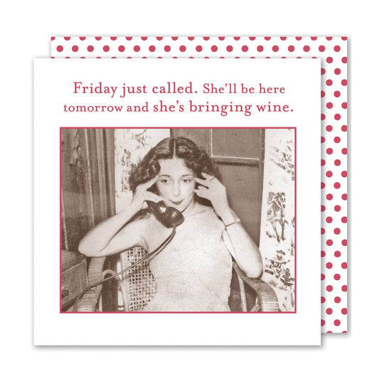 Friday Just Called Beverage Napkin