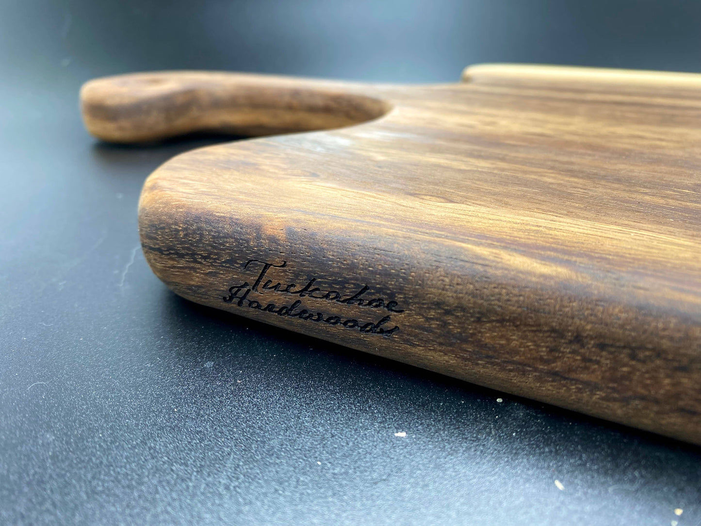 Premium, All Dark Grain, Small Handled Charcuterie Board