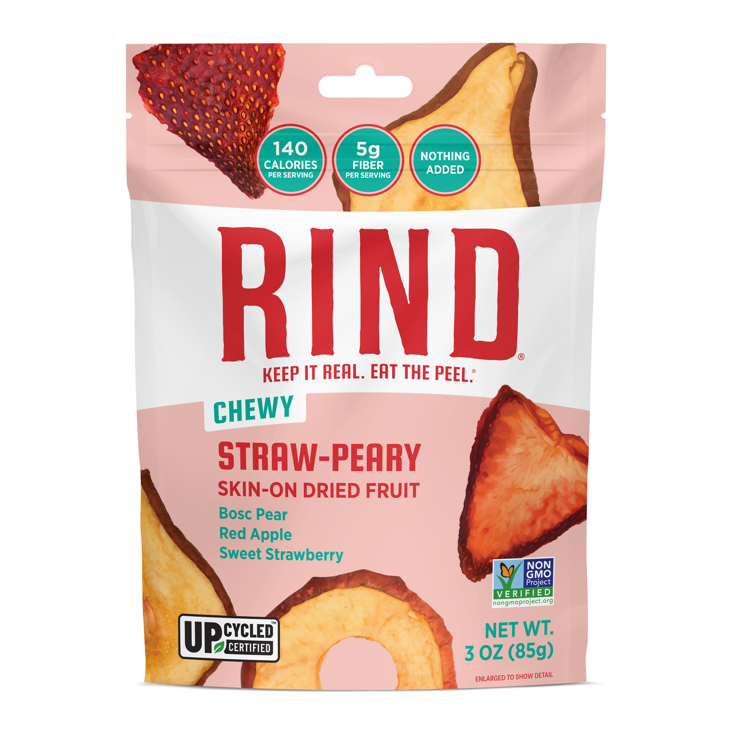 Straw-Peary Blend, Skin-on Dried Fruit - 3oz