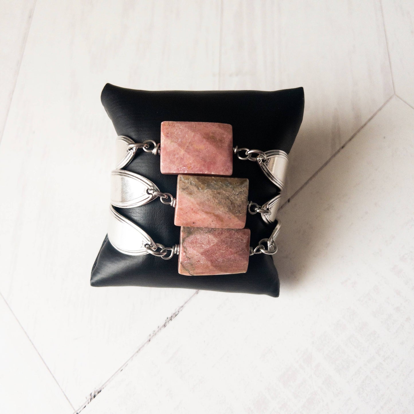 Rhodonite Stone Center Bracelet