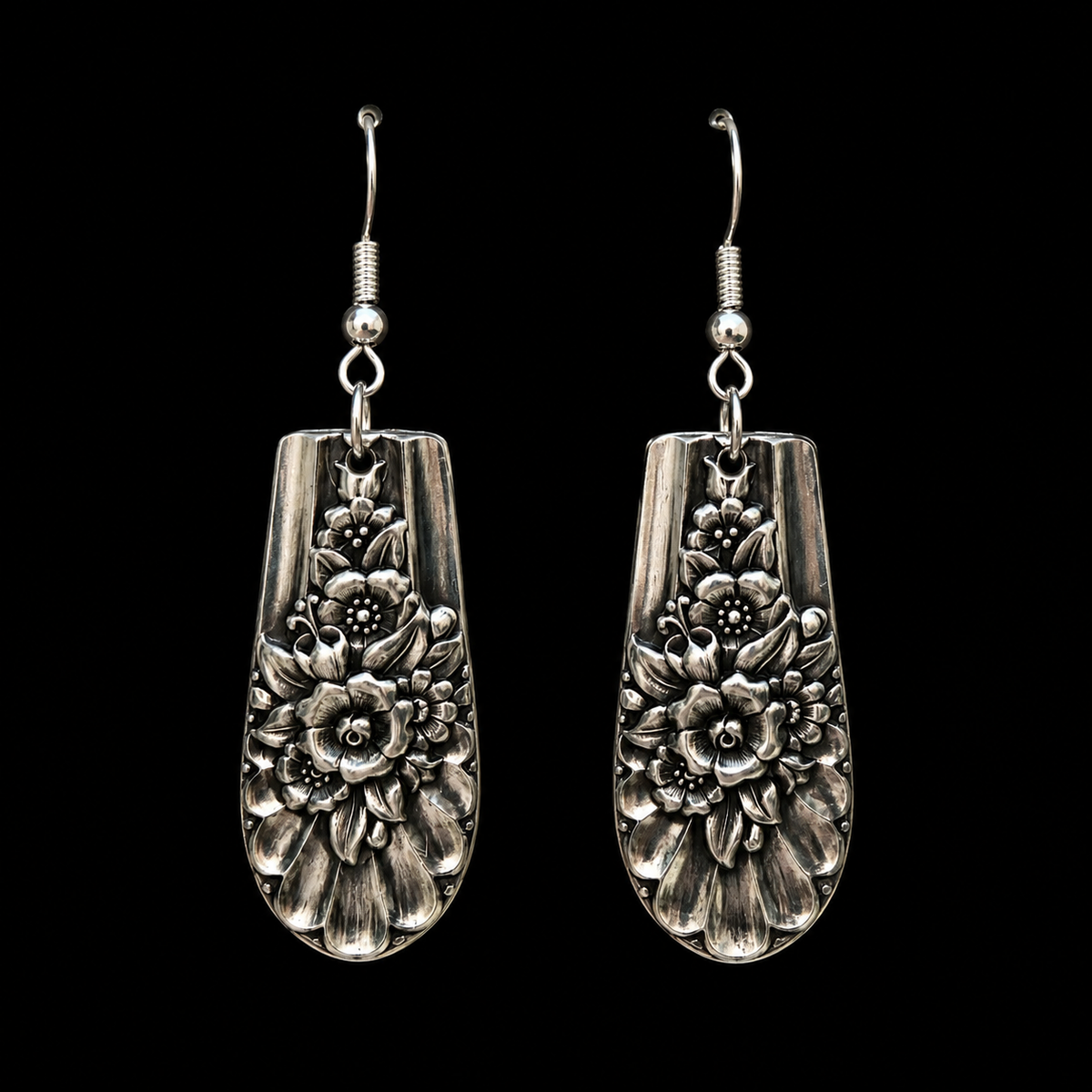 Jubilee 1953 Vintage Silverplate Earrings
