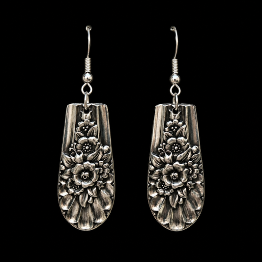 Jubilee 1953 Vintage Silverplate Earrings